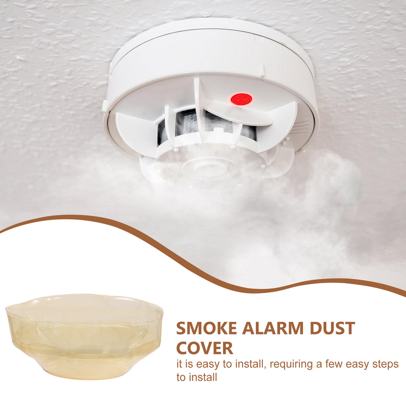 6 Pcs Smoke Dust Cover Alarm Plate Fire Alarms Covers Plastic Hole Safety Mask Detectors