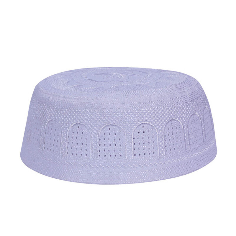 Muzułmańskie kapelusze modlitewne Kippah Homme Hat islamski Ramadan żydowski ciepłe męskie Wrap z łbem haft komputerowy kapelusz saudyjski