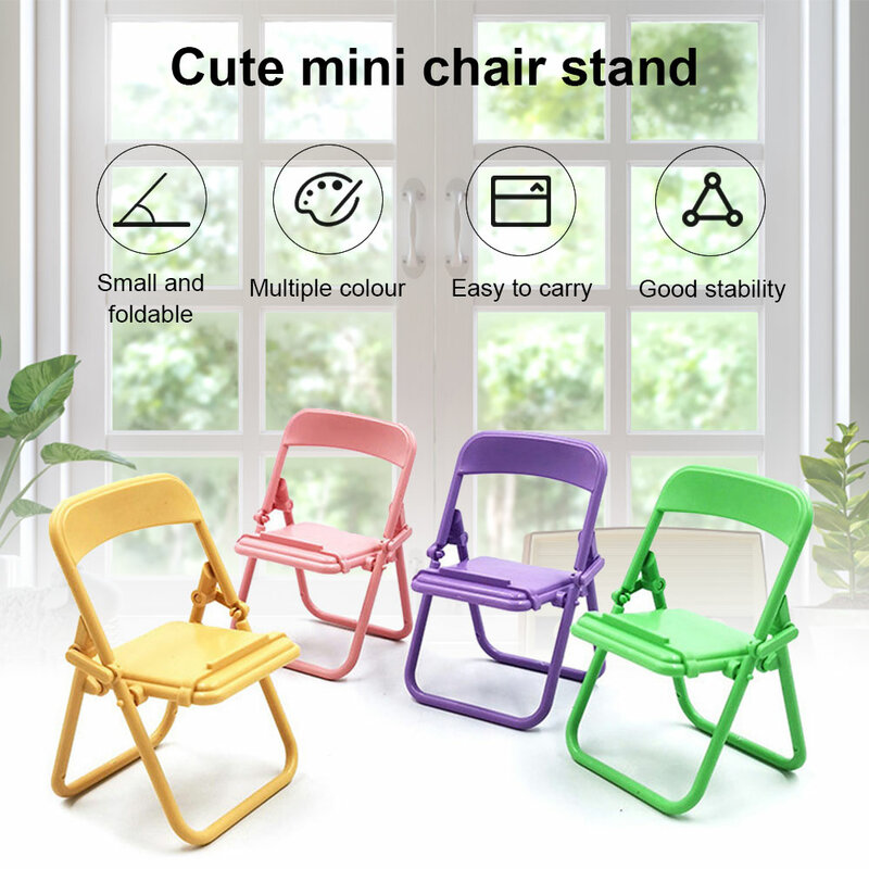 Süßigkeit Farbe niedlicher Mini-Stuhl-Telefonst änder halter, Mehrwinkel-Desktop-Universal-Handy halter Ipad Handy-Organizer