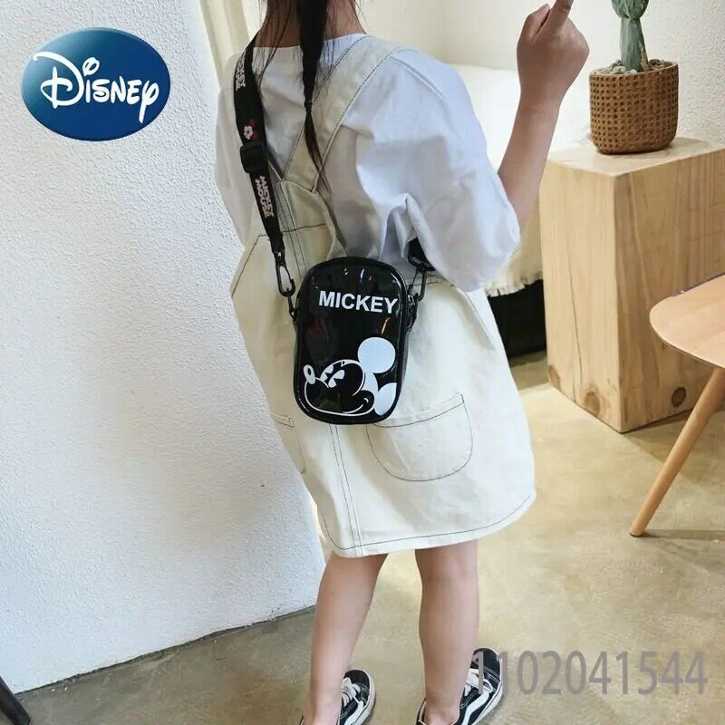 Mickey Mouse การ์ตูน Straddle กระเป๋าสำหรับสาวกระเป๋าสะพายไหล่น่ารัก Mini แฟชั่นเด็ก Dompet Koin กระเป๋าเป้สะพายหลังขนาดเล็ก