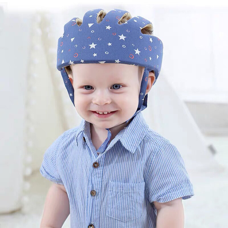 Czapka dla malucha dla niemowląt antykolizyjna czapka ochronna dla niemowląt hełm ochronny dla niemowląt miękka wygodna ochrona głowy i ochrona-regulowana