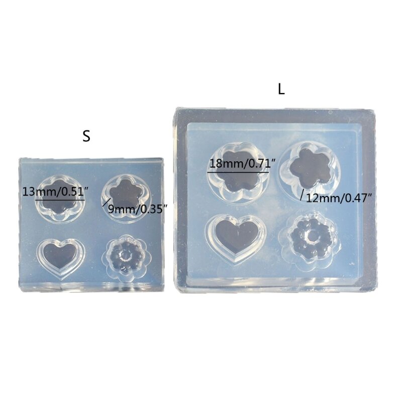 Silicone DIY Ornaments Moulds Heart Flower Shaped DIY Hand-making Craft Moulds Drop Shipping