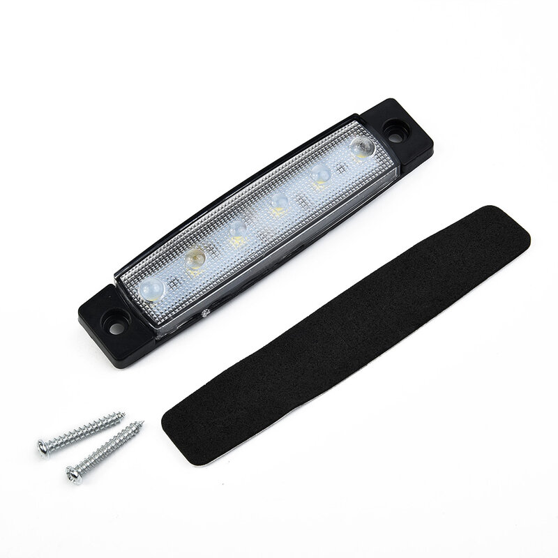 Luz indicadora lateral do marcador do ABS, 6 LED, 95x20x8mm, luzes da cauda para o reboque, caminhão, barco, BUS, RV, 1Pc