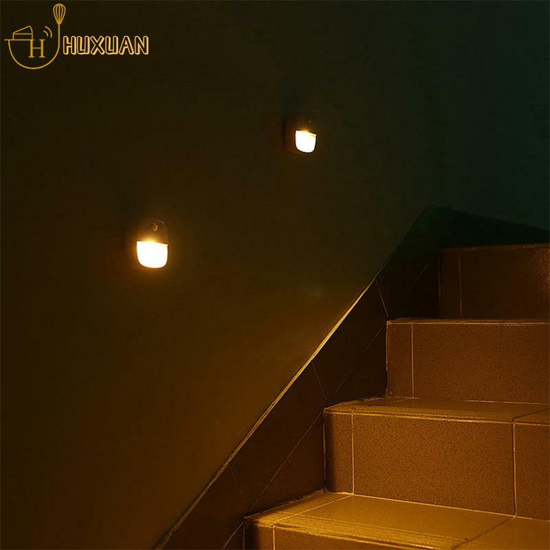 استشعار الحركة LED أضواء الليل ، AAA بطارية تعمل بالطاقة ، غرفة نوم ، الجدار ، الدرج ، خزانة ، الممر ، الجسم التعريفي مصباح ، ديكور المنزل