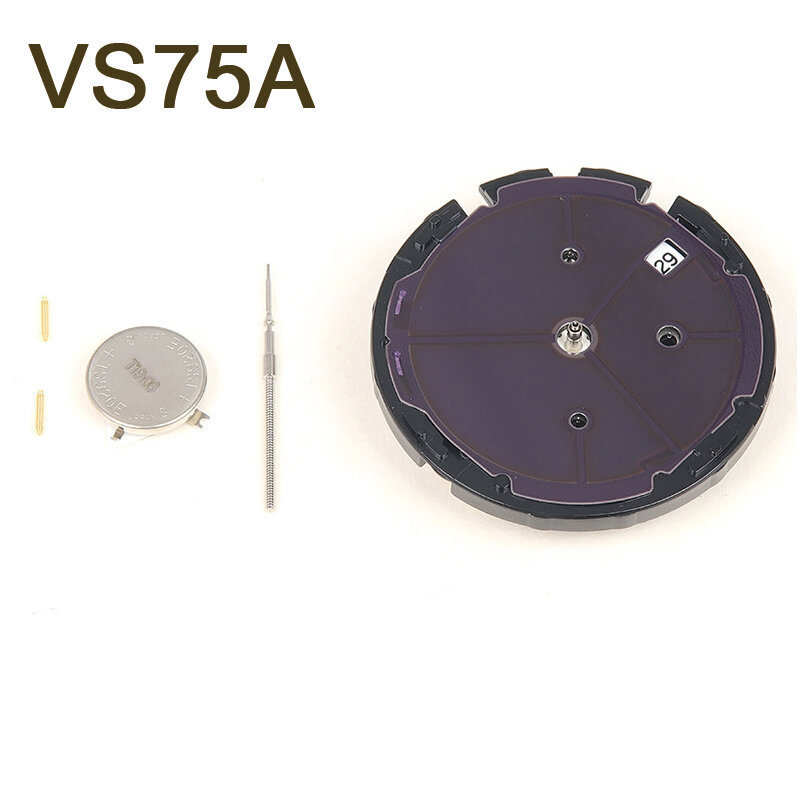 Jepang asli baru VS75B/VS75A gerakan Eco-Drive gerakan surya VS75 suku cadang jam tangan