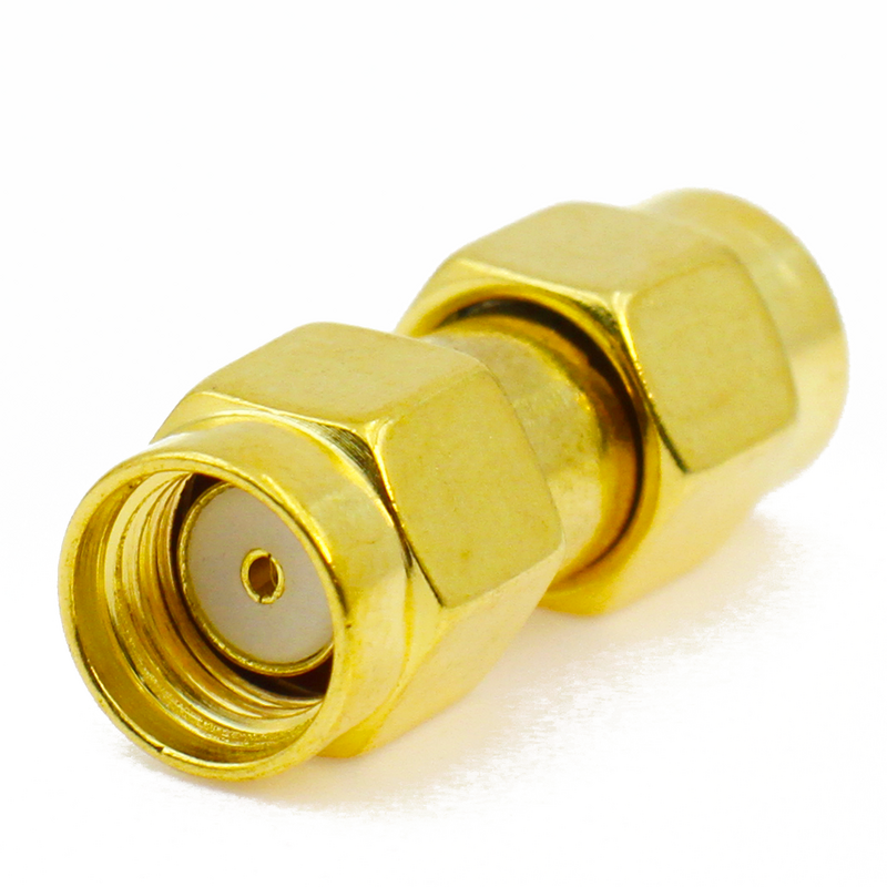 RP SMA Male to RP SMA Male Straight RF Coax Adapter Convertor RP-SMA to RP-SMA Gold plated Coupler Converter
