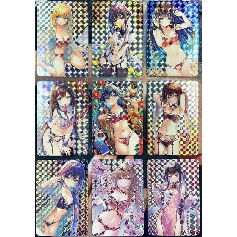 ACG-personaje de Anime diosa historia, Flash raro, tarjeta Rem, Yamato, Marnie, Kurumi, colección de ilustraciones, regalo de cumpleaños y Navidad