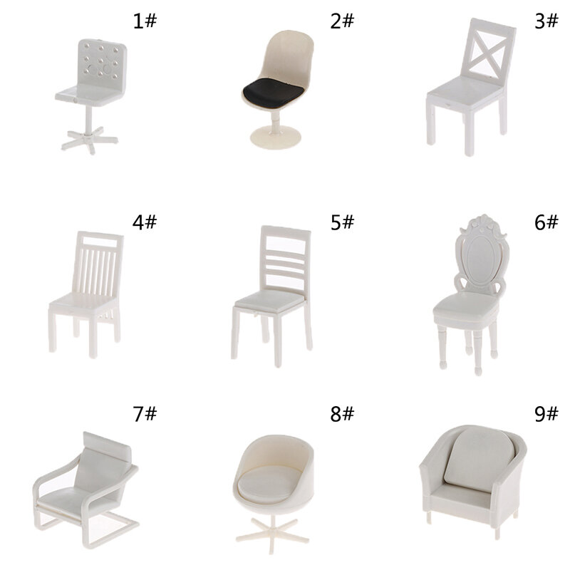 เก้าอี้ตุ๊กตา1:12สำหรับแต่งหน้าห้องนอนเฟอร์นิเจอร์รับประทานอาหารเก้าอี้ไม้โมเดลของเล่น