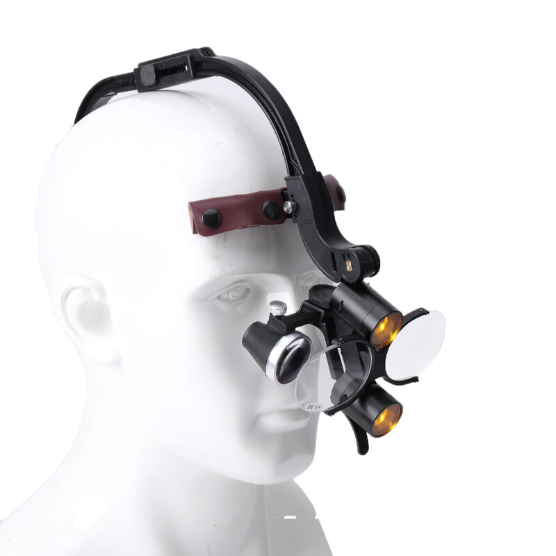 ไฟหน้าทันตกรรมแว่นขยาย2.5X/ที่คาดผม3.5X เครื่องมือทันตแพทย์โคมไฟ LED แว่นขยายทางการแพทย์แว่นขยายสำหรับทันตกรรม