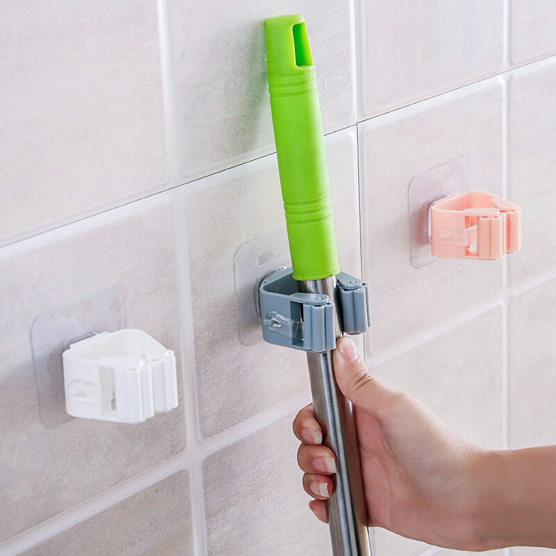 Pel klip tanpa pukulan gantung sapu klip dinding dipasang pemegang kartu tidak menandai menempatkan dinding kamar mandi dipasang rak