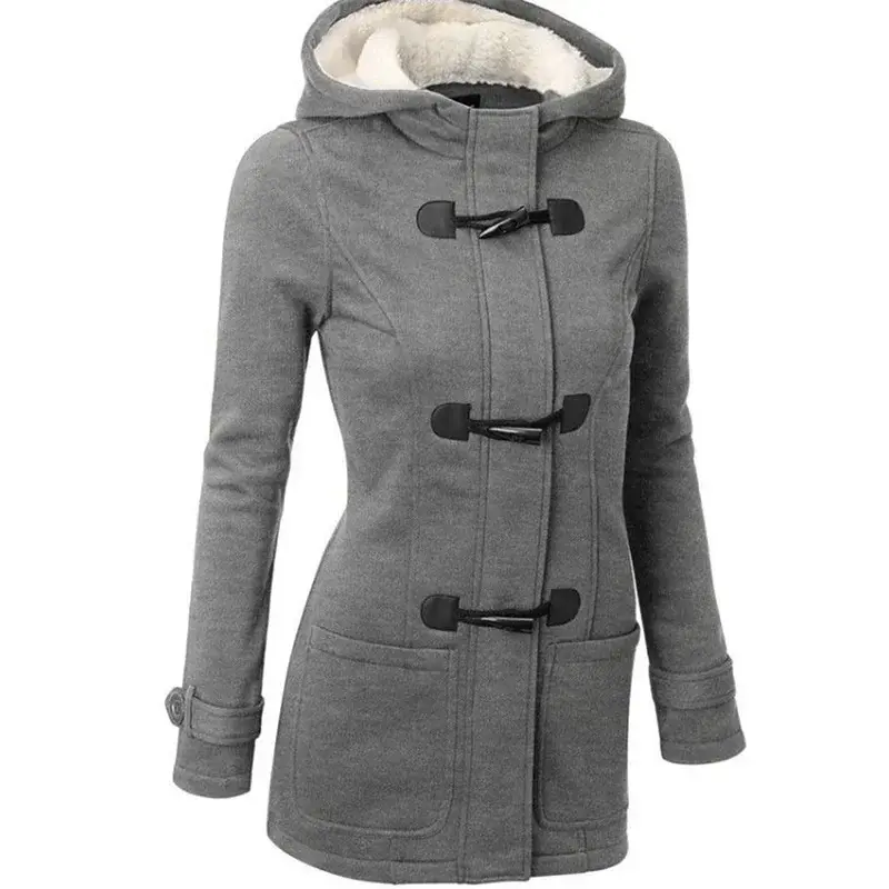 Jaket dasar wanita 2024 mantel kasual wanita musim gugur mantel pakaian luar kasual ritsleting mantel bertudung mantel wanita jaket wanita
