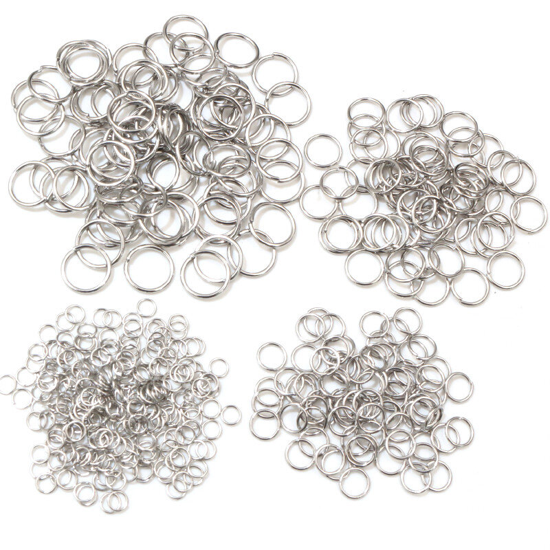 200 pezzi 3-10mm in acciaio inossidabile Color oro risultati di gioielli fai da te anelli singoli aperti anelli di salto e anello diviso per la creazione di gioielli