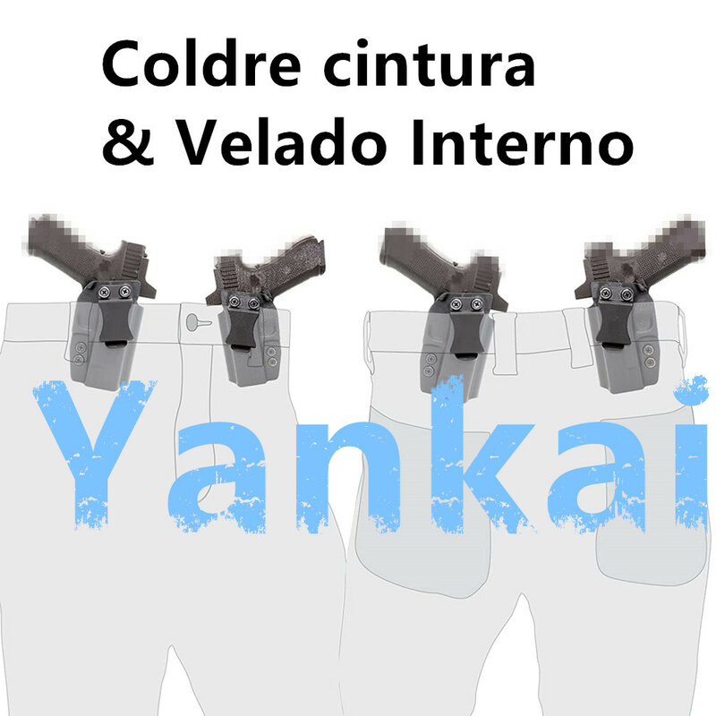 Kydex Interno Oculto Carregar Coldre IWB, Metal Belt Clip, Flap Garra, coldre para Canik METE MC9 MC-9 Mag, Porta-revistas
