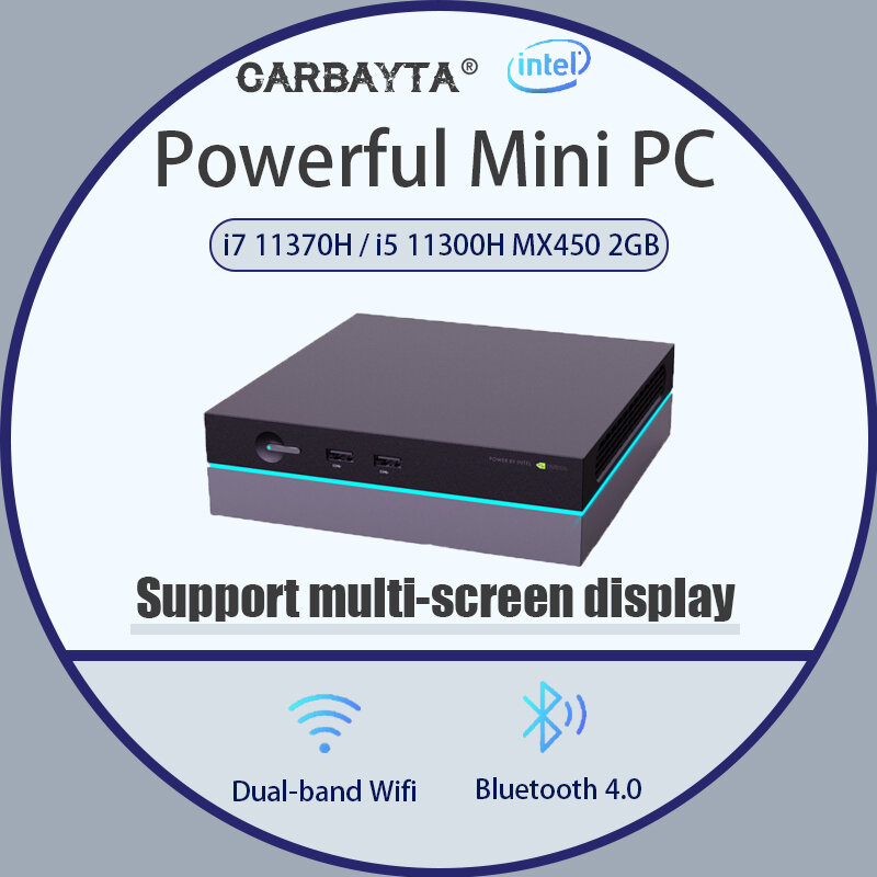 I7-11370H I5-11300H intel®コア™Windows 10 Pro Mini PC,クアッドコア,4GB/64GB,デュアルWi-FiおよびBluetoothを備えたミニPC,HD 8k @ 60hz,クアッドコアテラバイト