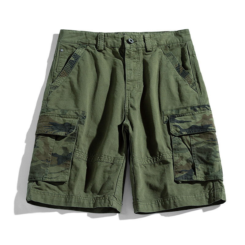 2023 Summer Men Cargo Camouflage Shorts Mens Cotton Beach Multi Pocket Shorts Men Spring Casual Joggers Shorts Male Dropshipping