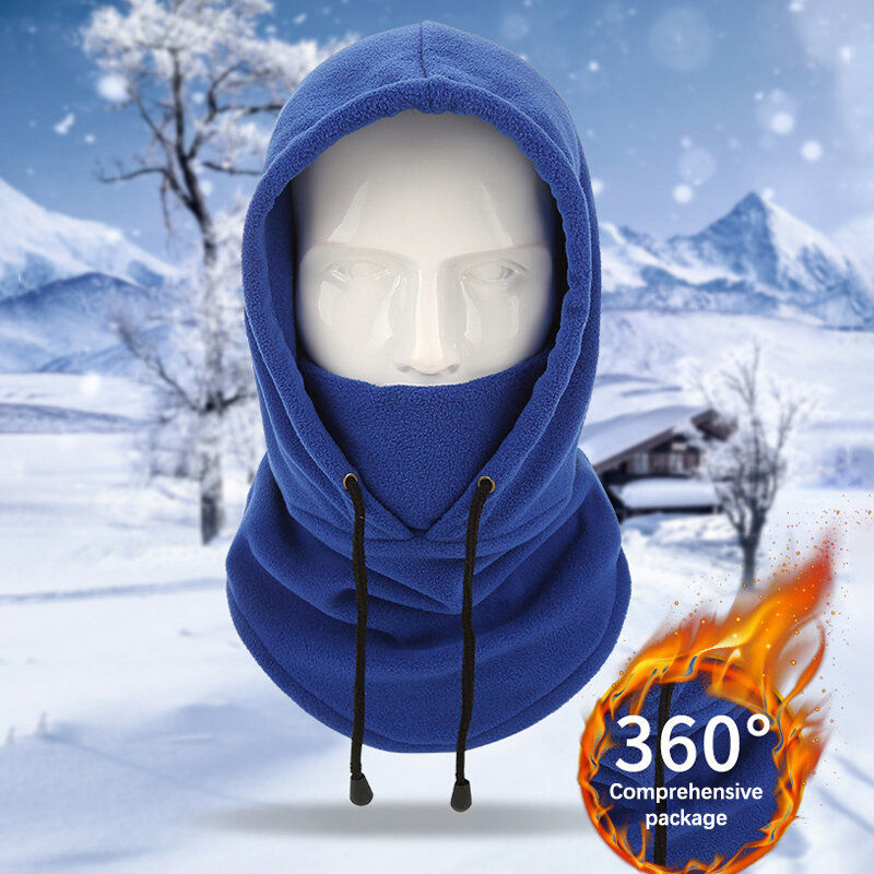 Winter Polar Fleece Hat Wool Balaclava Men Warm Face Protector Neck Warm Hood Tactical Military Sports Scarf Hat
