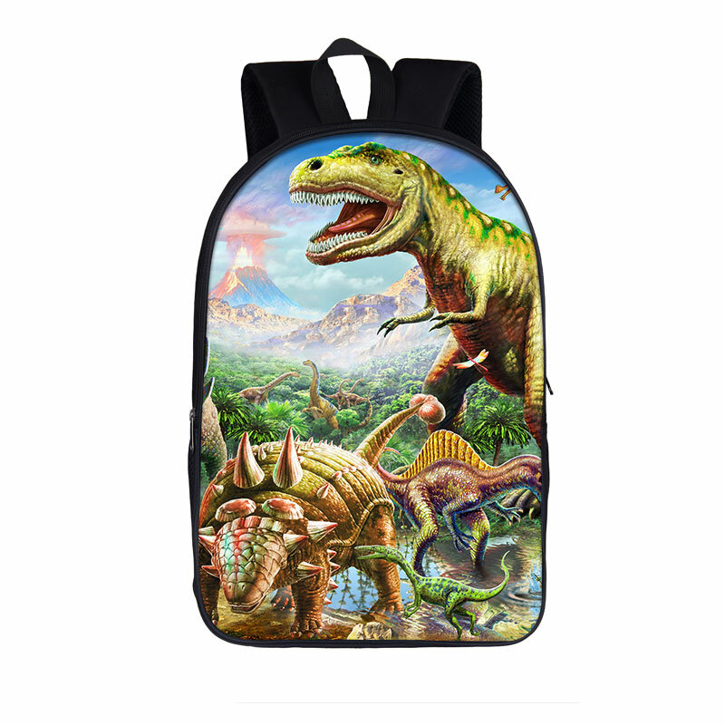 Mochilas escolares con estampado de dinosaurio de dibujos animados para niños, mochila informal diaria para adolescentes, bolsas de libros para estudiantes, mochilas de viaje al aire libre
