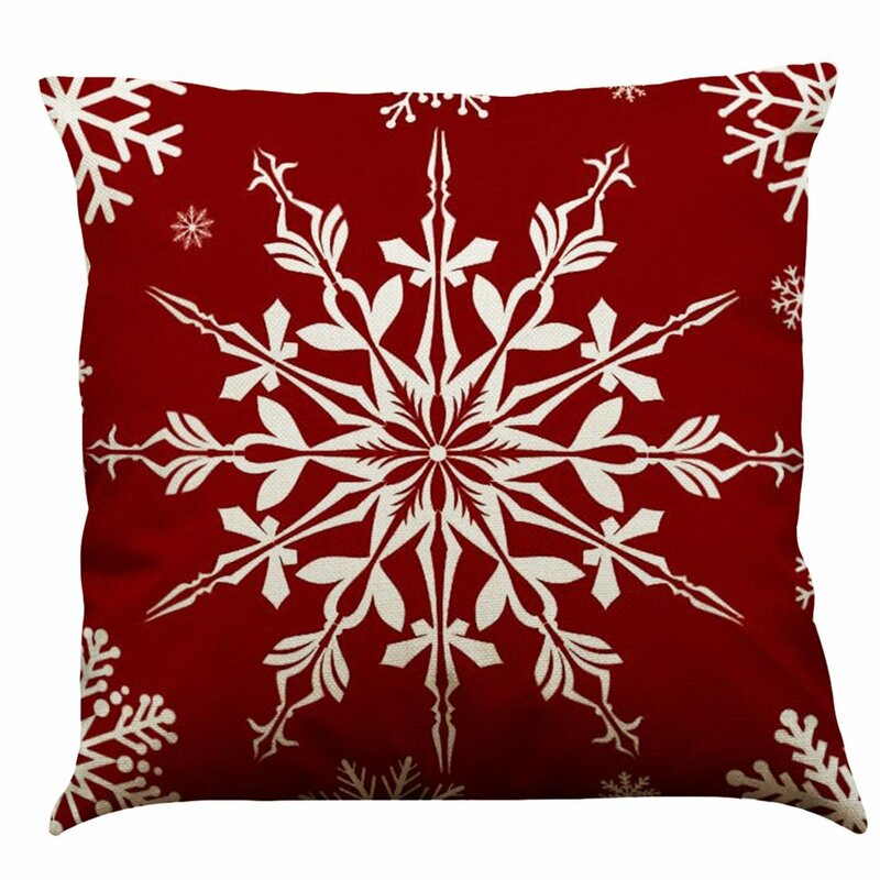Poszewka na poduszkę 45x45cm Boże Narodzenie czerwona dekoracje na domowe przyjęcie ławka do salonu Patio świąteczna poduszka na sofę poszewki na poduszki świąteczne