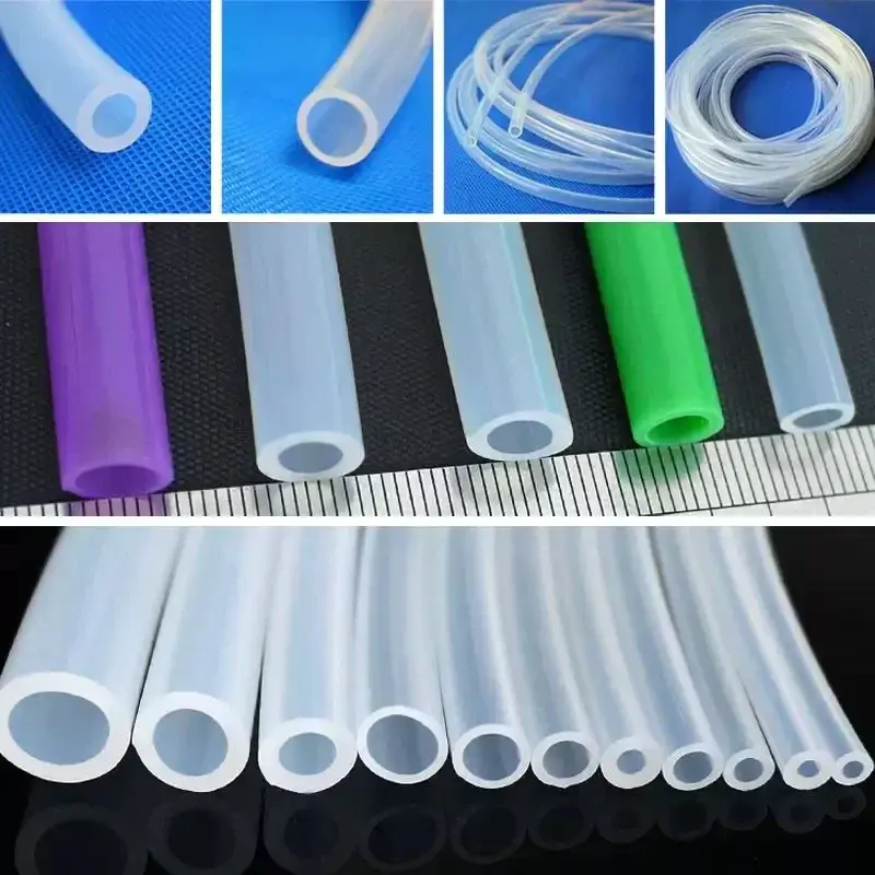 Tubo de silicona Flexible de 1M/5M ID 0,5 1 2 2,5 3 4 5 6 7 8mm, tubo de grado alimenticio, resistencia a la temperatura, no tóxico, transparente