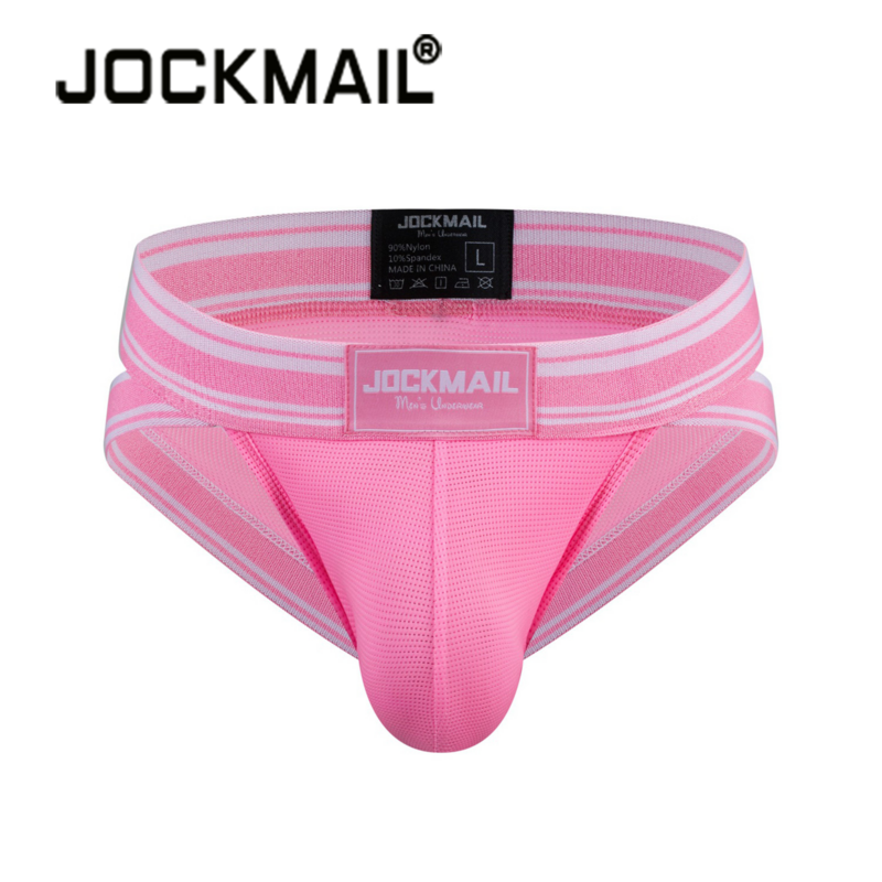JOCKMAIL-ropa interior Sexy Para Hombre, Calzoncillos Bóxer con bolsa de pene en U separada, Bikini, bragas