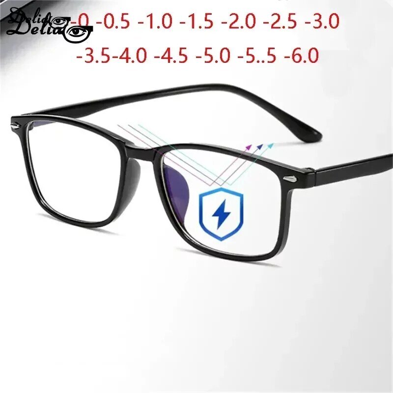 Очки для близорукости унисекс, очки для близорукости с синим покрытием 0 -1-1,5-2-2,5-3-3,5-4-4,5-5-5,5-6,0