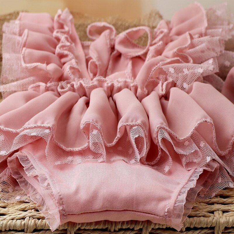 Kostum Tahun Baru Bayi Perempuan Gaun Renda Ikat Rambut Ikatan Simpul Setelan Fotografi Bayi DropShipping
