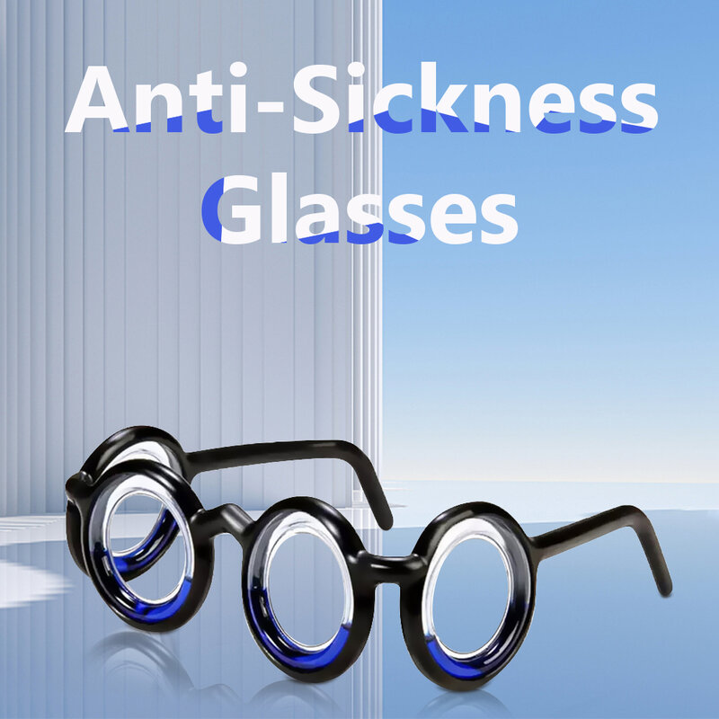 Óculos de doença de carro multiuso sem lente óculos de doença de movimento destacável leve dobrável para adultos idosos crianças