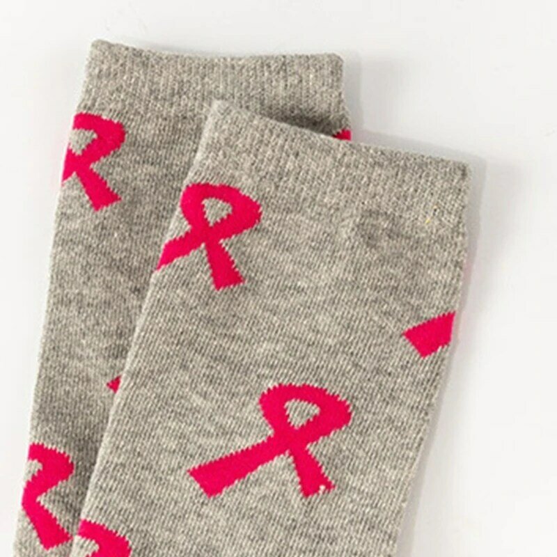 Women Sports Fun Fancy Novelty Socks Breast Cancers Awareness Athletic Sock