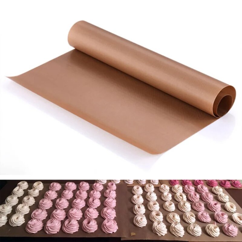 Non Stick Oven Baking Mat Baking Paper Reusable Rectangle Grill Pad High Temperature Resistant Oil-Proof Oven Oilcloth BBQ