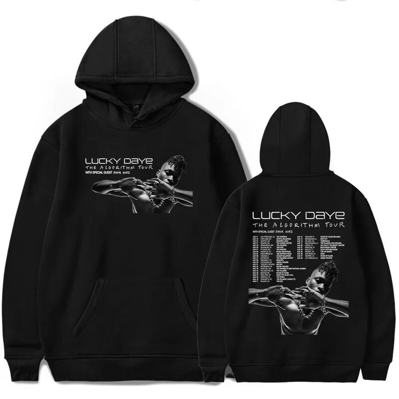 Lucky Daye The Algorithm Tour Funny Hoodie Hip Hop Graphic Sweatshirt Unisex Streetwear Harajuku Tracksuit