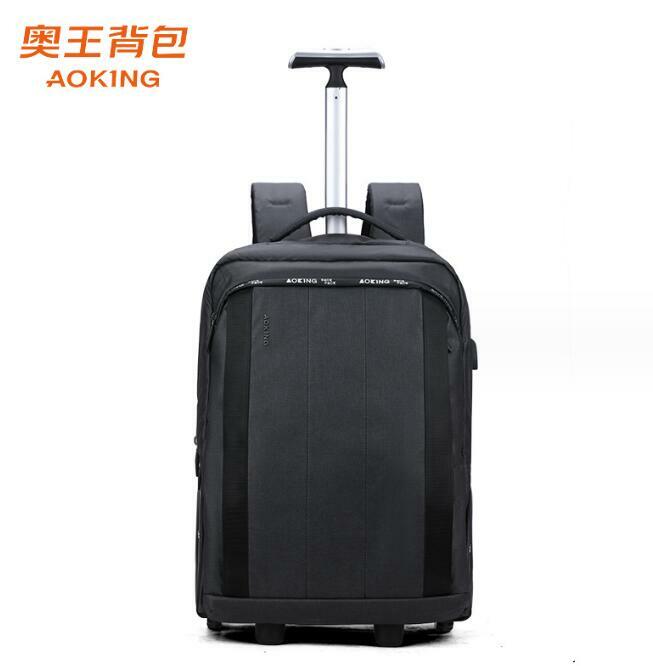 Aoking-mochila de equipaje rodante para cabina de negocios, bolsa de viaje con ruedas