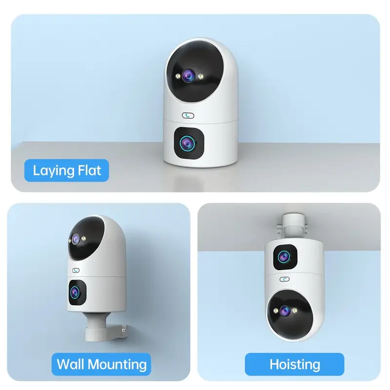 Xiaomi 4K PTZ IP Camera 10X Zoom Dual Lens Auto Tracking WiFi CCTV Camera Color Night Home Baby Monitor Video Surveillance