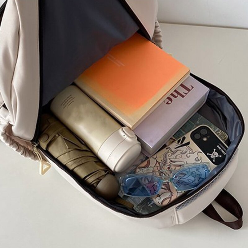 Mochila oso lindo, mochila nailon impermeable, mochila universitaria bolsa libros informal, mochila viaje