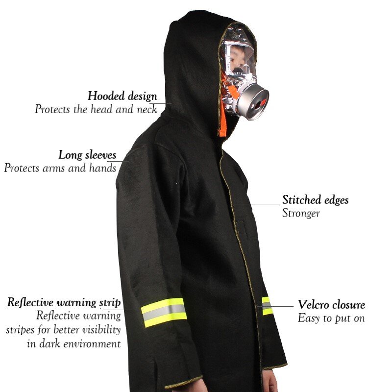 ملابس النار عباءة مادة الحرير Preoxygenated النار حماية خاصة المنزلية النار بطانية عباءة النار بطانية النار الهروب