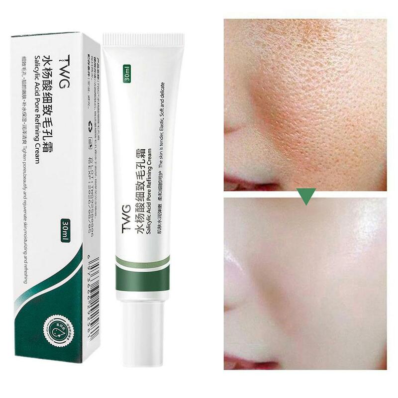Crème raffinante des pores à l'acide salicVAC, rétrécit les pores, améliore l'acné du visage, élimine les points noirs, anti-âge, contrôle de l'huile, soins pour la peau, 20ml