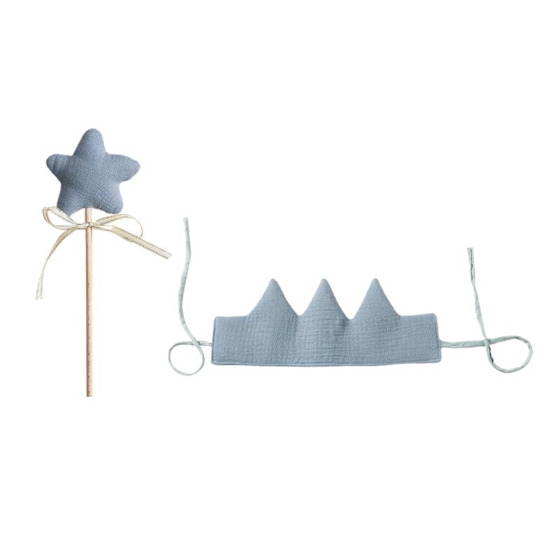 1 комплект, повязка на голову с детской короной и волшебная палочка, комплект украшений для дня рождения для малышей, для