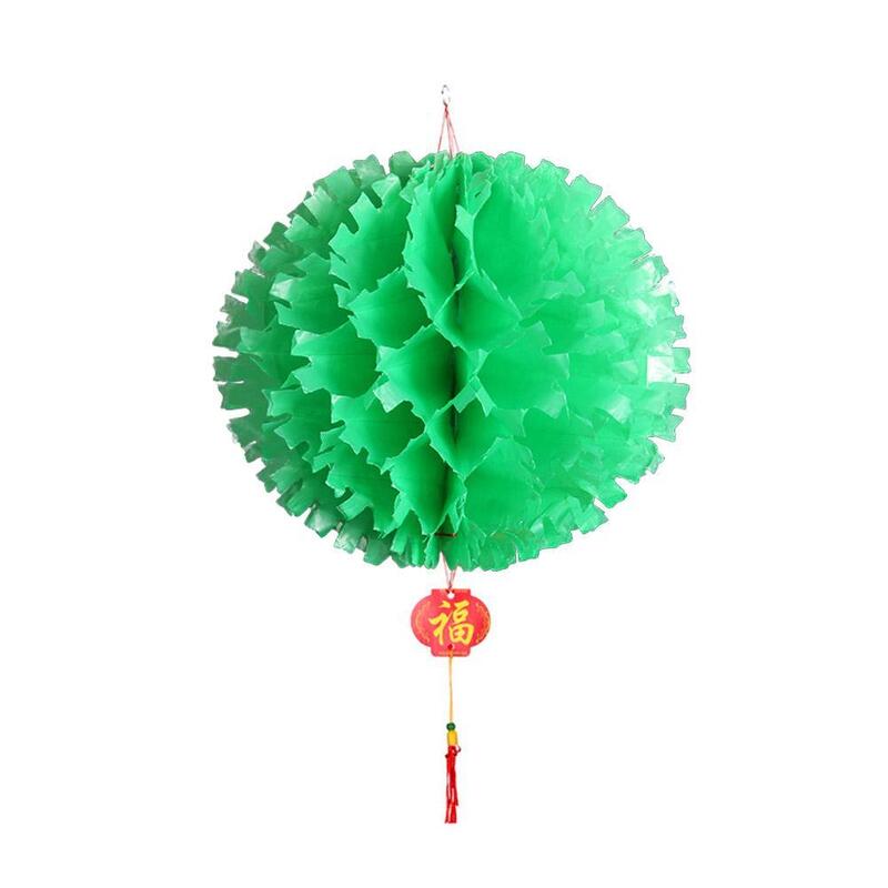 Kertas lentera warna-warni dihias untuk Festival Musim Semi untuk 2024 dekorasi Tahun Baru Tiongkok lentera gantung tahan air Festival K2d8