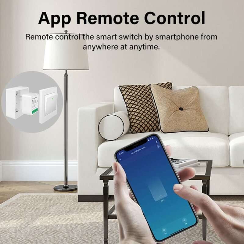 Interruptor inteligente con Monitor de energía, dispositivo con WiFi, Control bidireccional, Alexa a través de Google Home, 16A