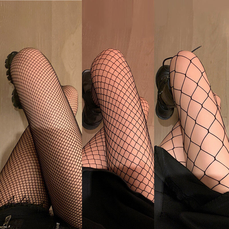 Calze lunghe a rete da donna Sexy calze alla coscia calze lunghe calze a rete collant calze Legging estive femminili