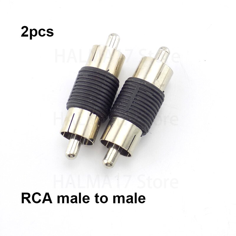 Mannelijk Naar Mannelijk Koppelaars Dual Rca Video Audio Adapter Vrouw Naar Vrouw Jack Av Kabel Plug Cctv Connector J17