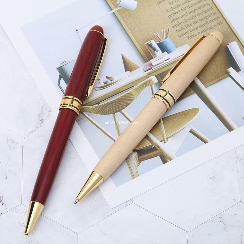 Деревянная шариковая ручка ручной работы, школьный канцелярский канцелярский инструмент для письма, Прямая поставка