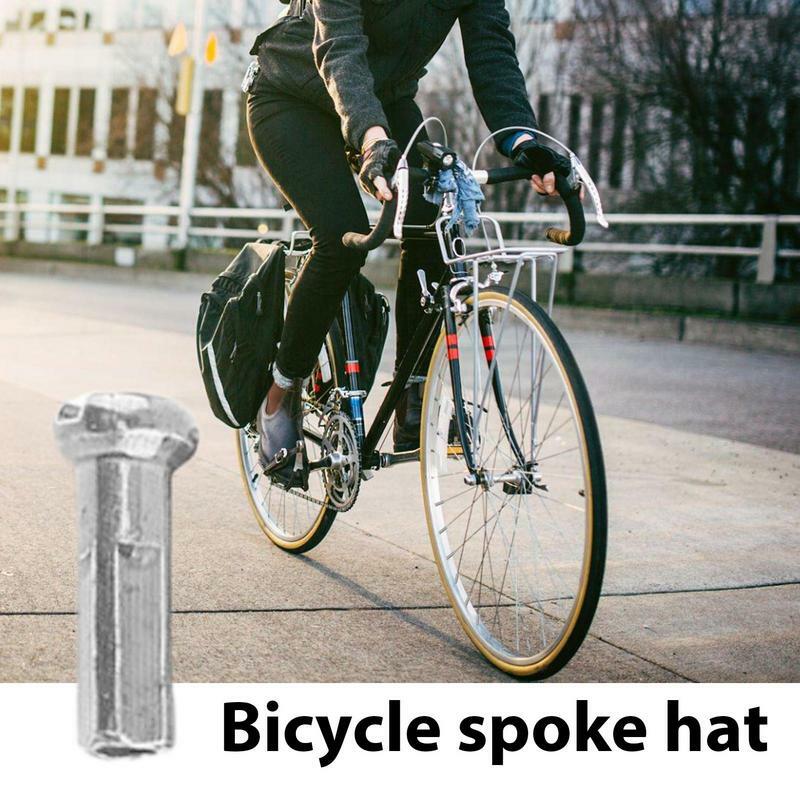 Bike Wheel Spoke Nipples 1PC Carbon Steel Spoke End Tip Decor Bicycle Spoke Protector For 14G Spoke Mountain Bikes Road Bikes