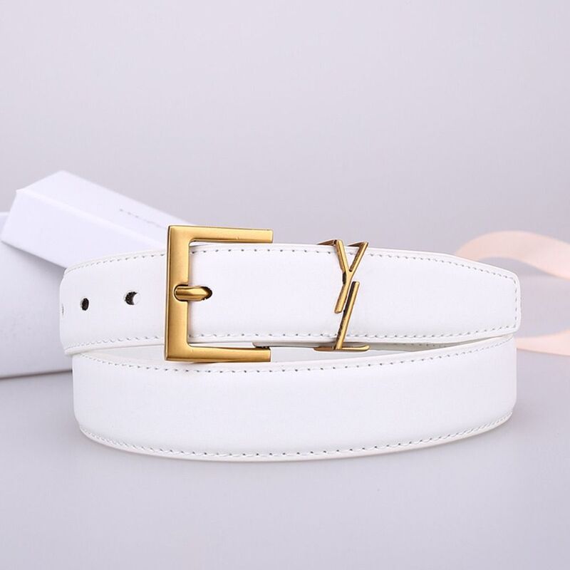 Gold Needle Buckle Leather Belt High Quality Fashionable Casual Decoration Jeans Belt Daily Matching Women's Belt