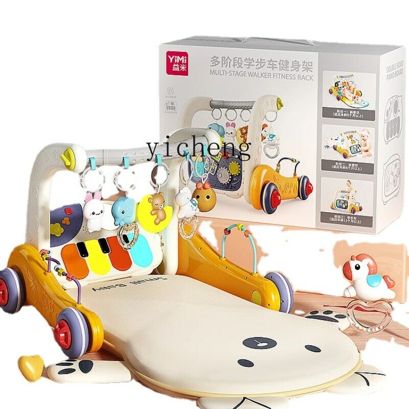 YY Baby Pedal Piano Gymnastic Rack Walker Newborn Toddler and Baby Toy