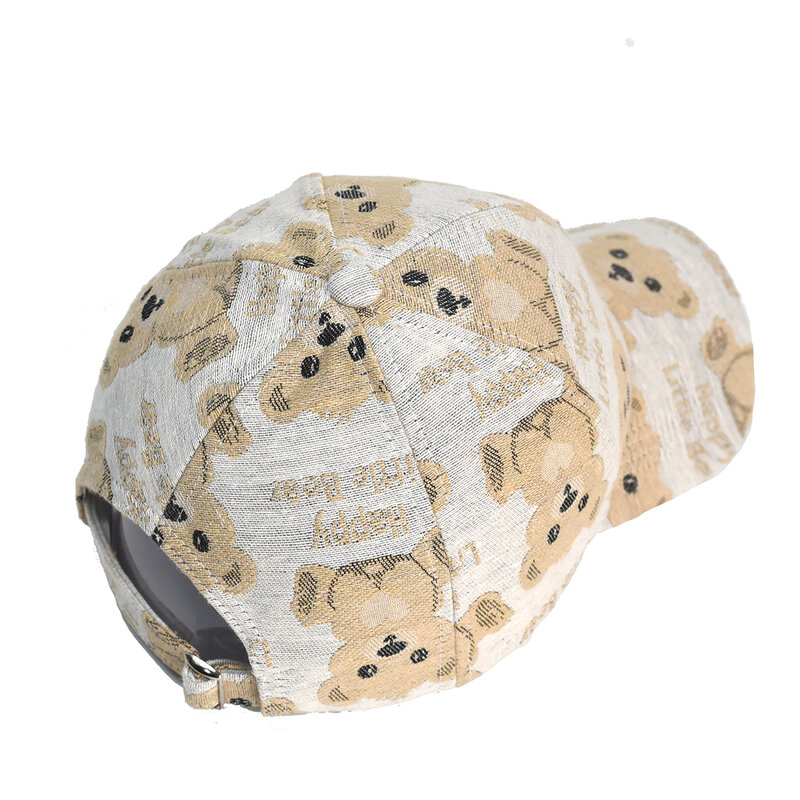 Cute Bear Baseball Cap New Spring Sunhat Dog Print Men Women Unisex-Teens Cotton Snapback Caps Fashion Hip Hop Vintage Hat
