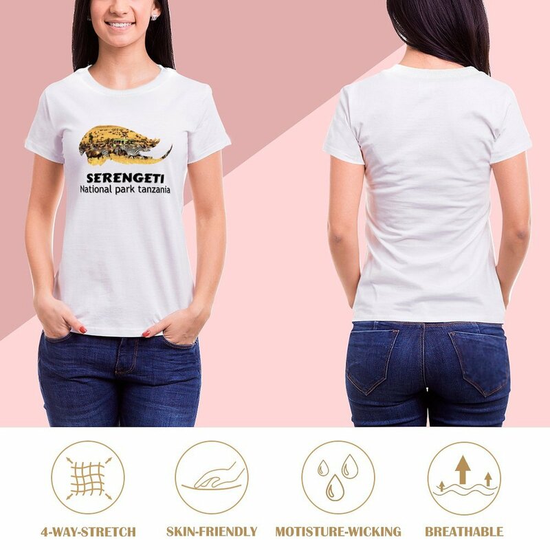 T-shirt del parco nazionale del Serengeti abbigliamento kawaii Top oversize donna