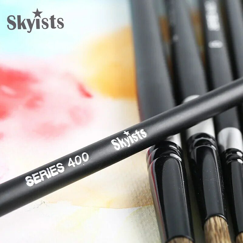 Skyists Squirrel Hair Round Brush Good Elasticity Art Painting Brushes For Artistic Watercolor Gouache Supplies