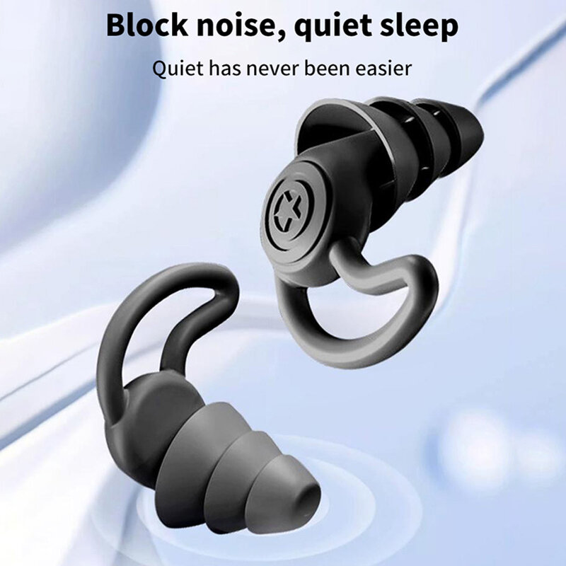 Tampões de ouvido de silicone para estudantes, isolamento acústico, macio, anti ruído, dormindo, impermeável, redução de ruído, tampões de ouvido, novo