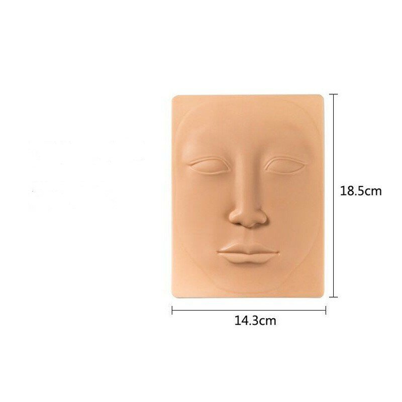 جلد سيليكون ثلاثي الأبعاد لممارسة الوجه ، محاكاة الجلد ، الحواجب ، العيون ، الشفاه ، التطريز الجلدي