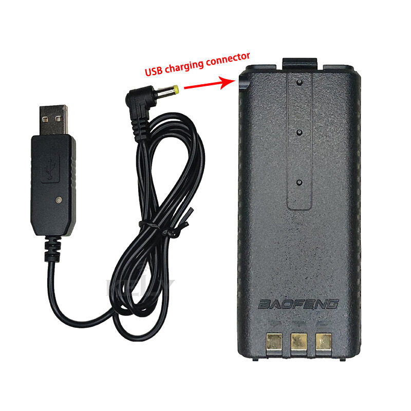 Аккумуляторная батарея BAOFENG 5R USB/TypeC UV5R, перезаряжаемый аккумулятор для двусторонней радиосвязи, аксессуары для радио